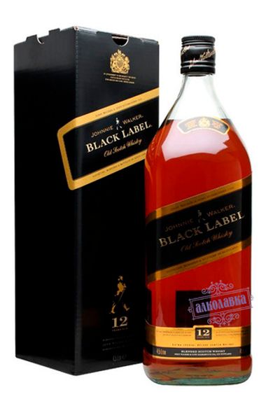 Джонни Уокер Блэк Лэйбл. 12 лет выдержки. Шотландский виски. 4.5 Л