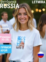 Футболка принт Москва