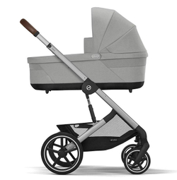 Коляска Cybex Balios S Lux SLV complete Aton S2 Moon Black 3 в 1 Stone Grey с дождевиками