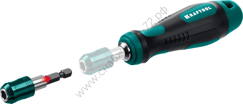 KRAFTOOL X-Drive 49 шт, Набор бит и головок с битодержателем и трещоткой (25816)