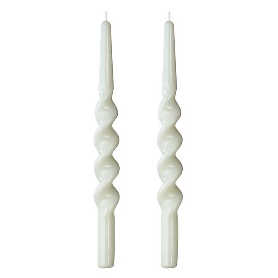 Набор из двух свечей светло-серого цвета из коллекции essential, 35 см