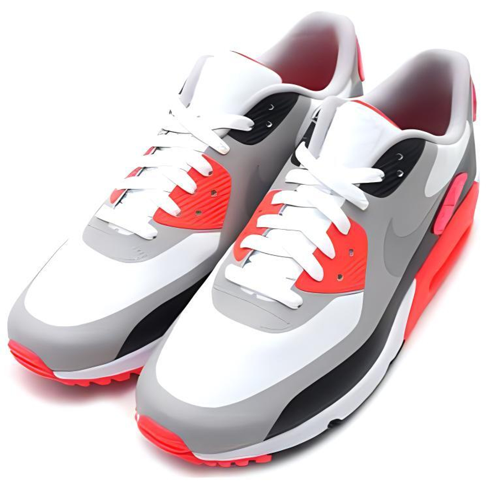 Nike Air Max 90 comfortable sports non-slip lightweight low-top air cushion casual running shoes men's red and gray