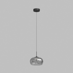 Светильник подвесной FLOA, 16 Вт, 3000К, ?280?1500 мм, металл, стекло, черный, дымчатый серый