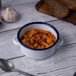 Кастрюля для подачи 11,3 см h4,7 см 350 мл круглая Blue Rim эмалированая сталь SUNNEX [1]