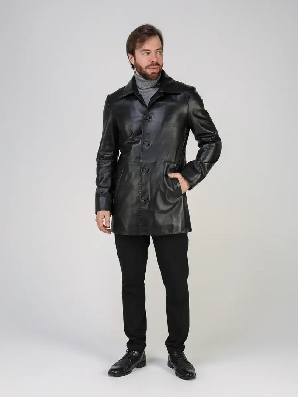 Кожаная куртка демисезонная