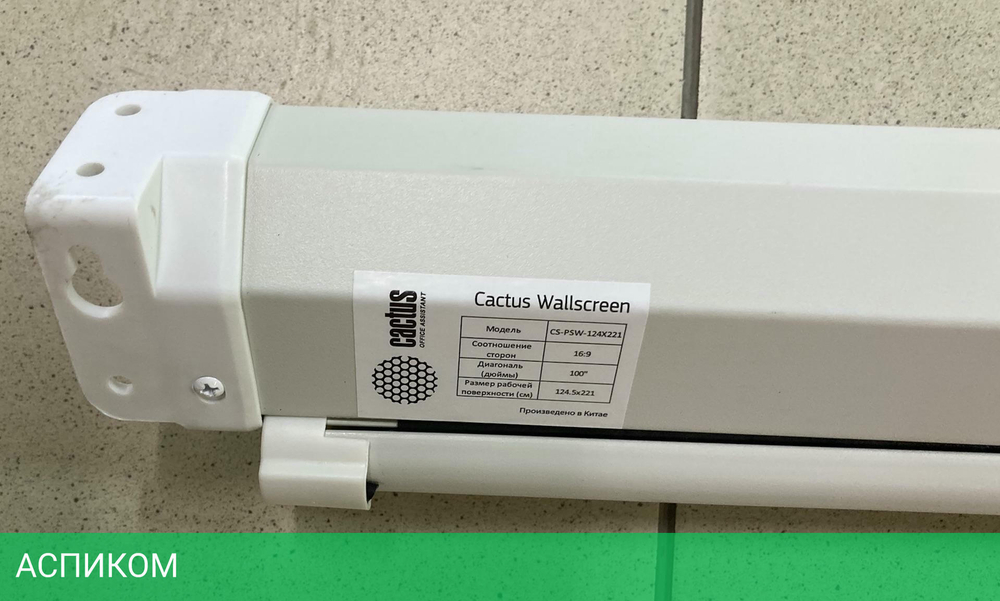 Проекционный экран Cactus CS-PSW-124X221