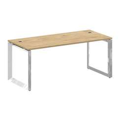 Onix Direct Lux Стол руководителя О-обр. м/к M-O.MO-SRR-5.8 Тиквуд Светлый/Нержавеющая Сталь/Хром 17