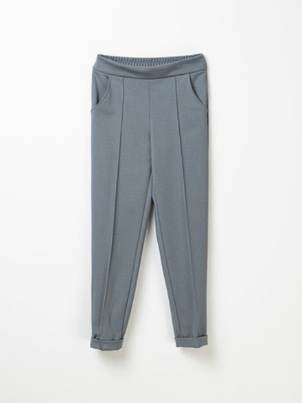 Брюки зауженные "Серые" для девочки 7+