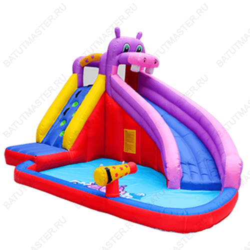 Батут на дачу для детей "Волшебный бегемотик" 4*3*2,65 м