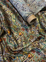 Шелк Liberty разноцветный с картой "Pattern Map"
