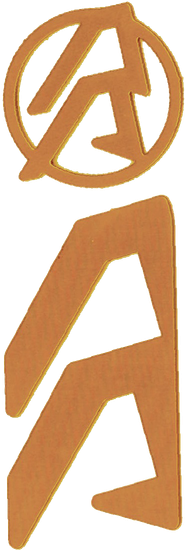 Логотипные вставки Alpha-X (цвет:медный, правые)