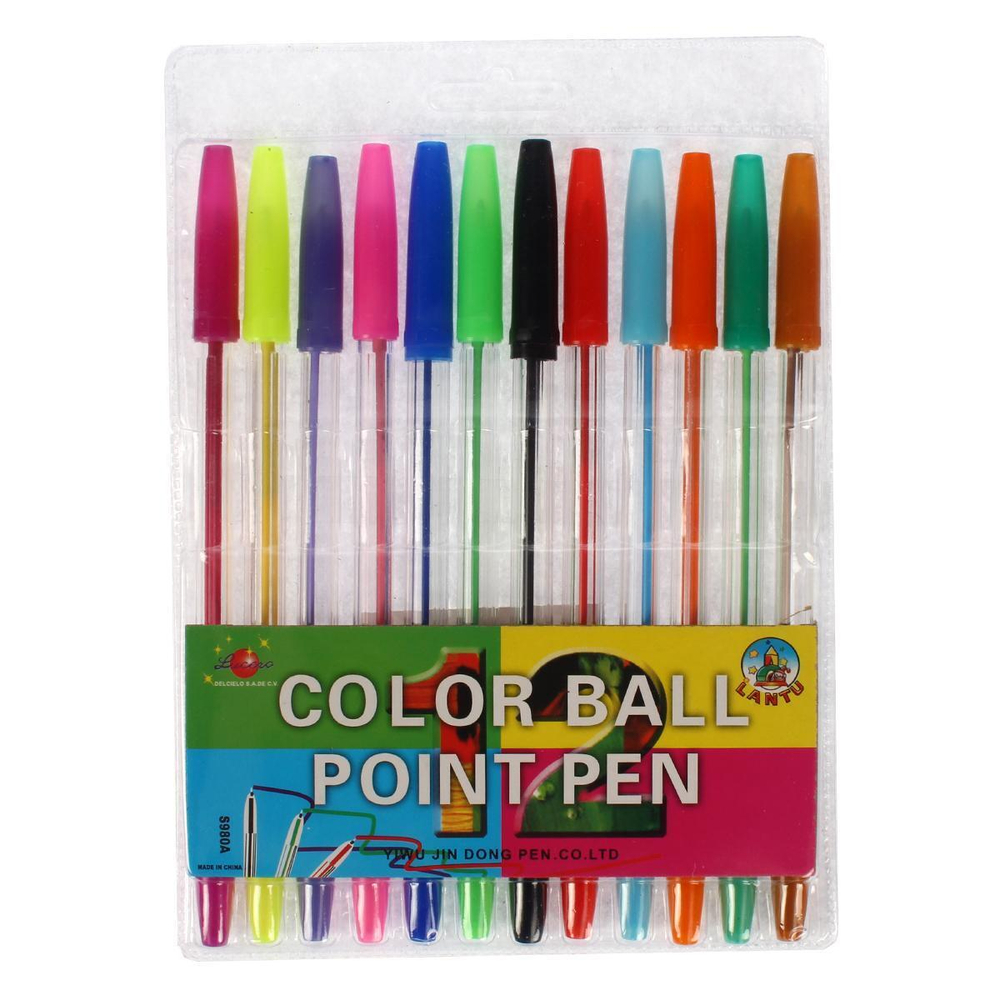 Набор шариковых ручек 12штук, 0, 7мм