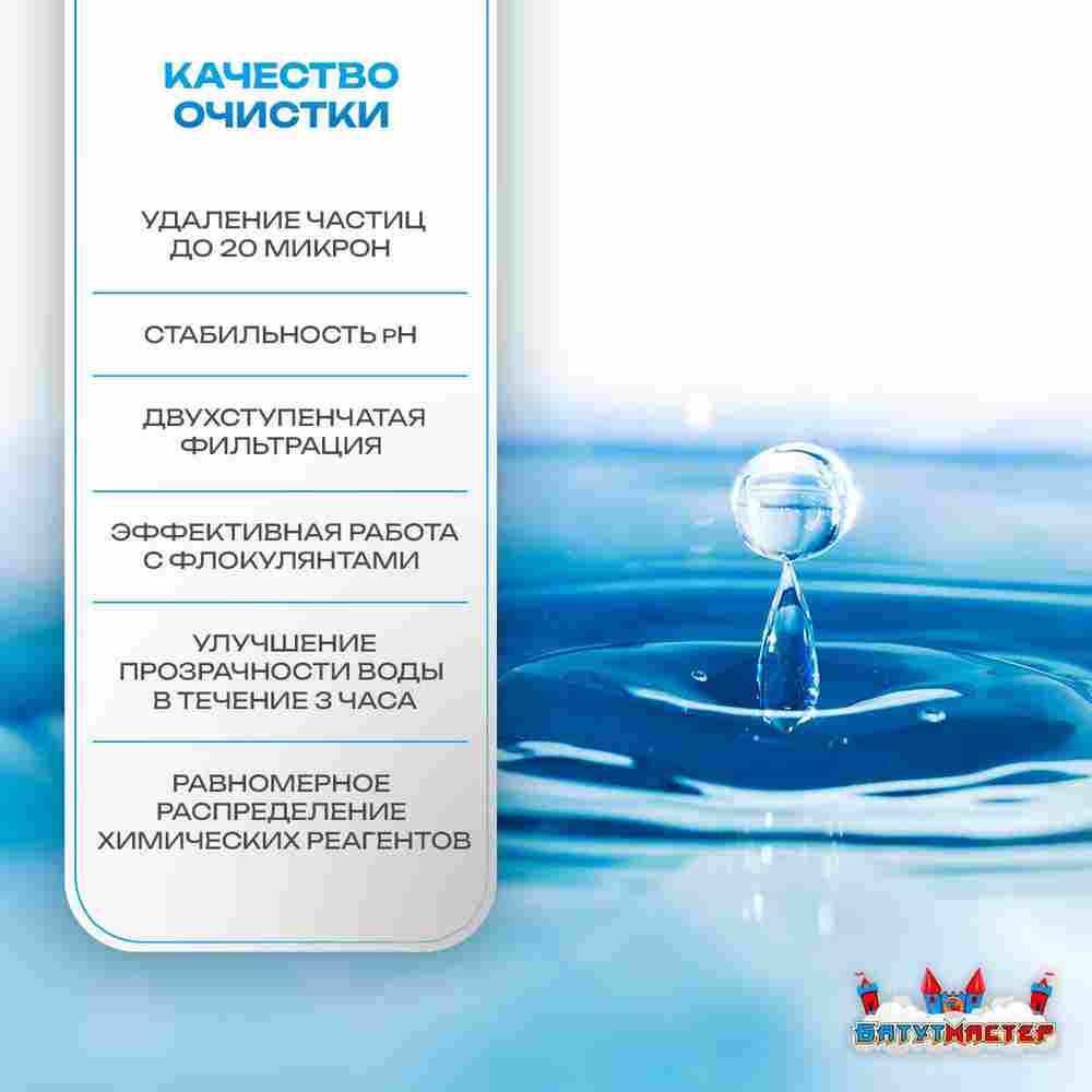 Песочный фильтр для бассейна до 128 м³ с насосом KP856, до 133 кг песка, 16,0 м³/ч, WL-ADG650E