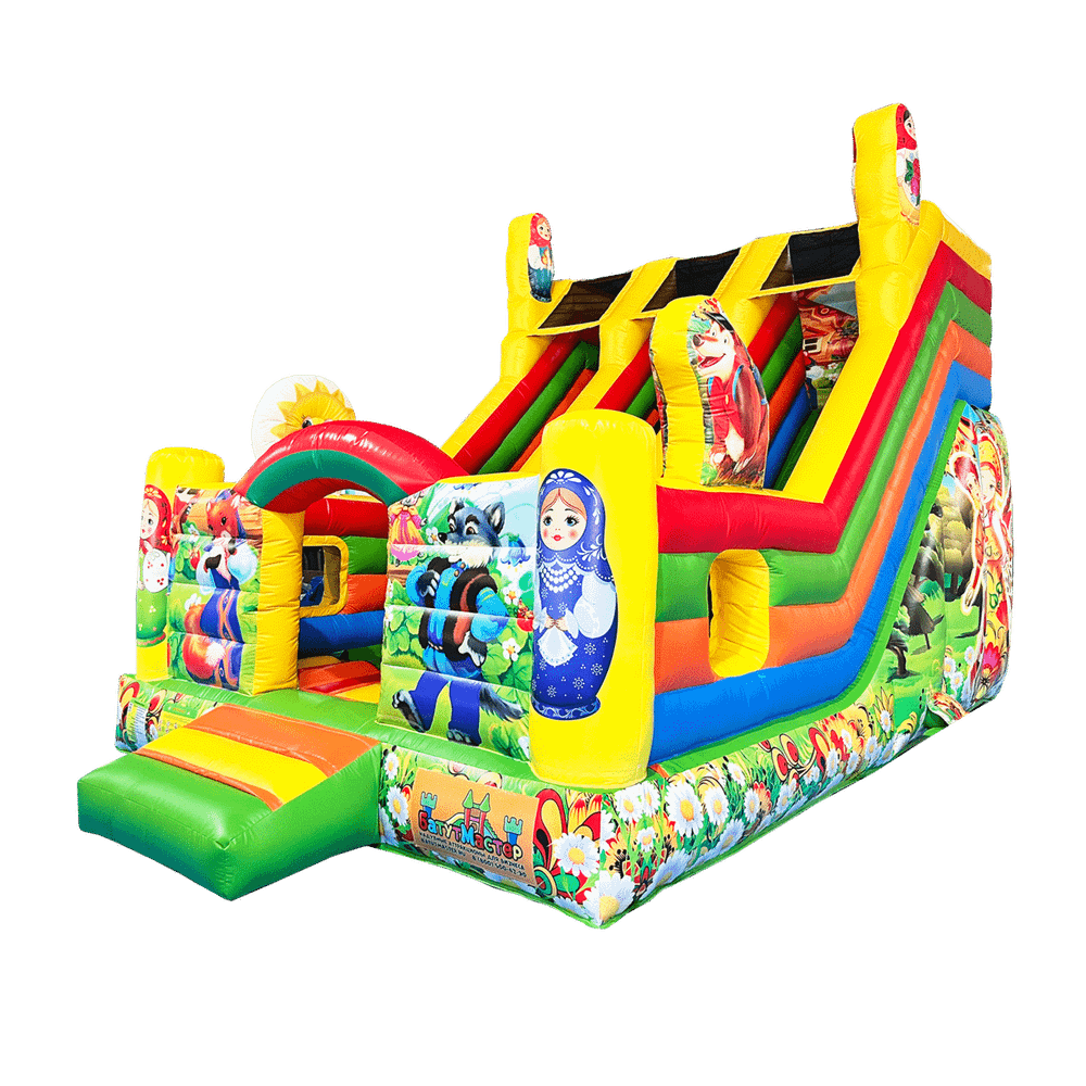 Надувной батут-горка «Славянский», 6x4x4.5 м