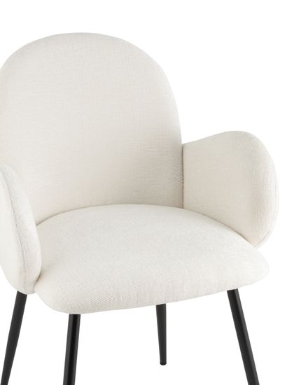 Стул обеденный Wave букле белый