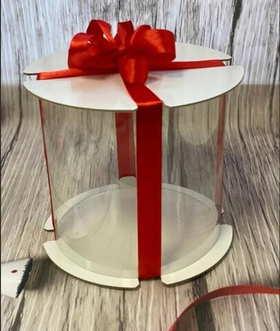 Коробка - тубус для торта 16х16 см белая