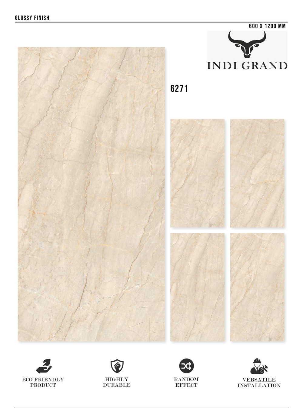Керамогранит glossy №3 60х120, 6271