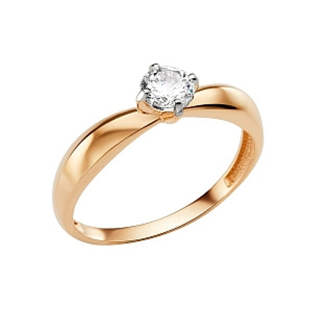 Кольцо из золота с фианитами