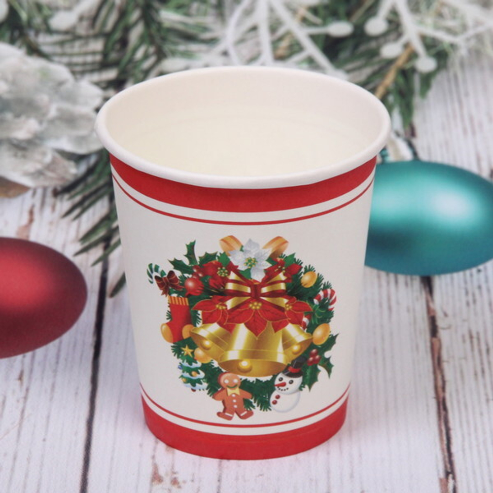 Стакан бумажный 0,2л в наборе 10 шт «Колокольчики»