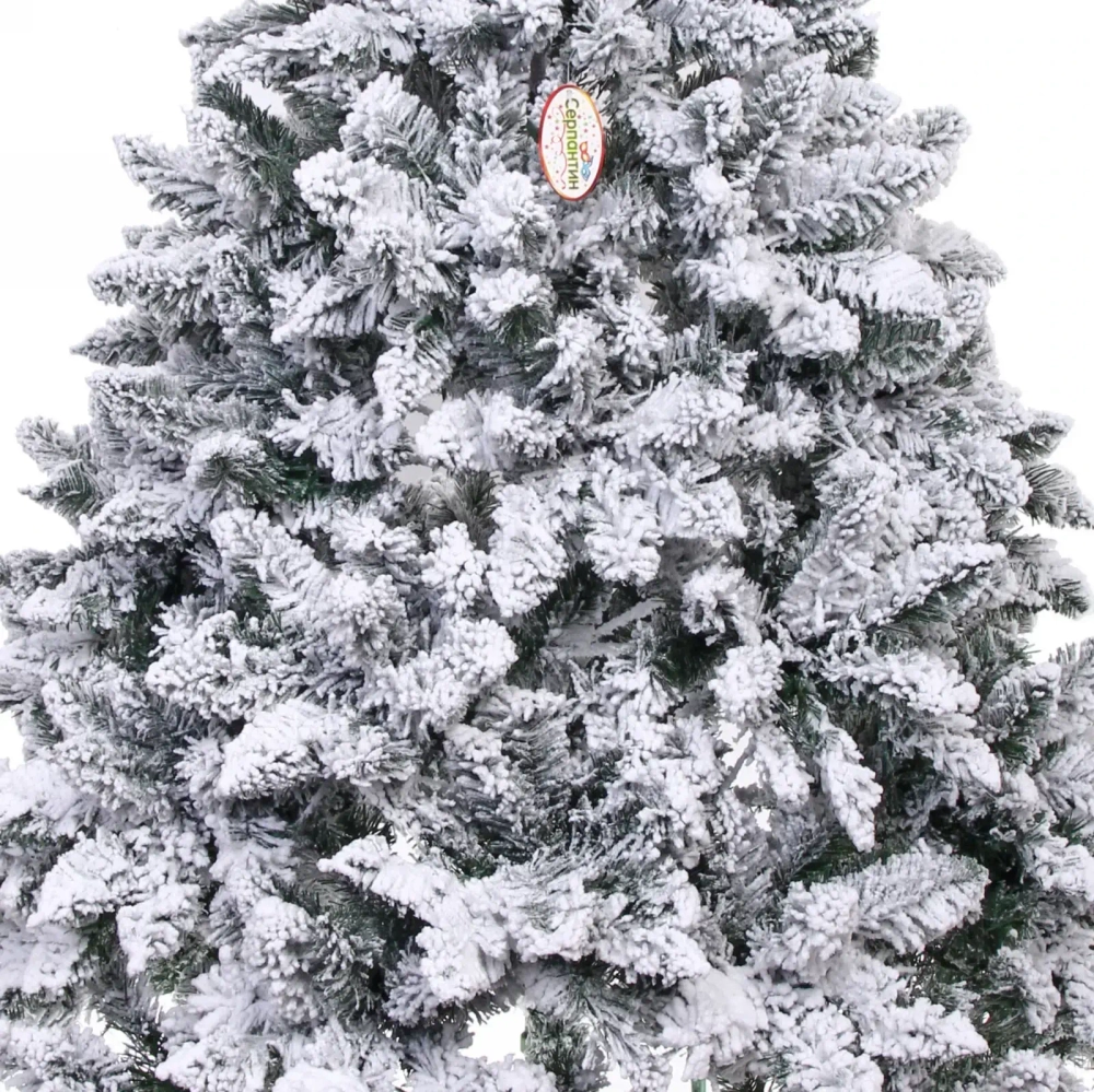 Ёлка «Снежные огни» 210 см, ПВХ с белым напылением 310 ламп LED (1222 ветки)