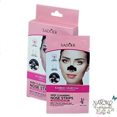 Полоски для носа от чёрных точек SADOER Deep Cleansing Nose Strips Нежное очищение, 6 шт.