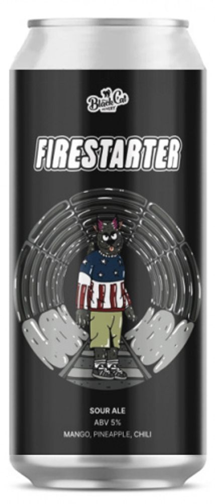 Пиво Блэк Кэт Фаерстартер / Black Cat Firestarter 0.45 - банка
