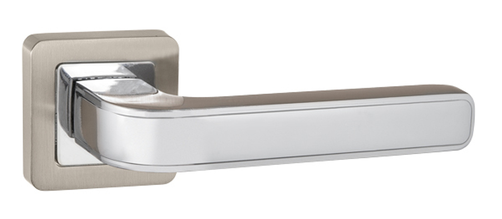 Ручка квадрат Пунто NOVA QR SN/CP-3, цвет никель матовый/хром (гарантия - 6 месяцев)