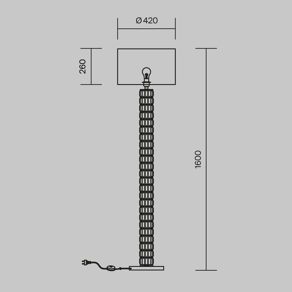 Напольный светильник (торшер) Maytoni DIA008FL-01CH