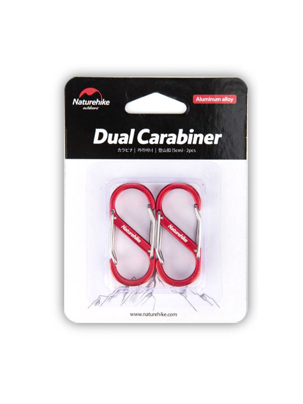 Карабин многофункциональный Naturehike NH20GS004 S-Type 4 см, 4 шт