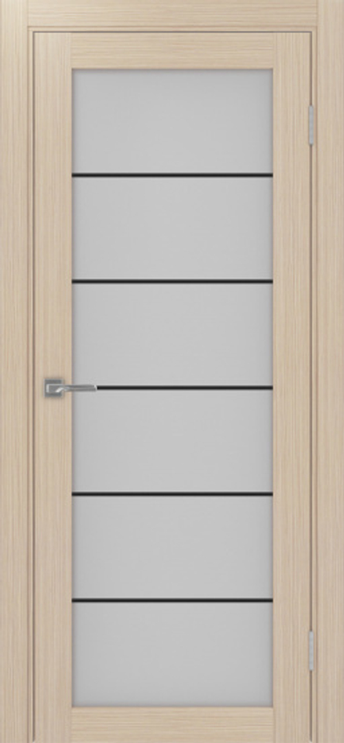 Межкомнатная дверь Optima Porte ТУРИН 501АССSB.2 Молдинг AL чёрный