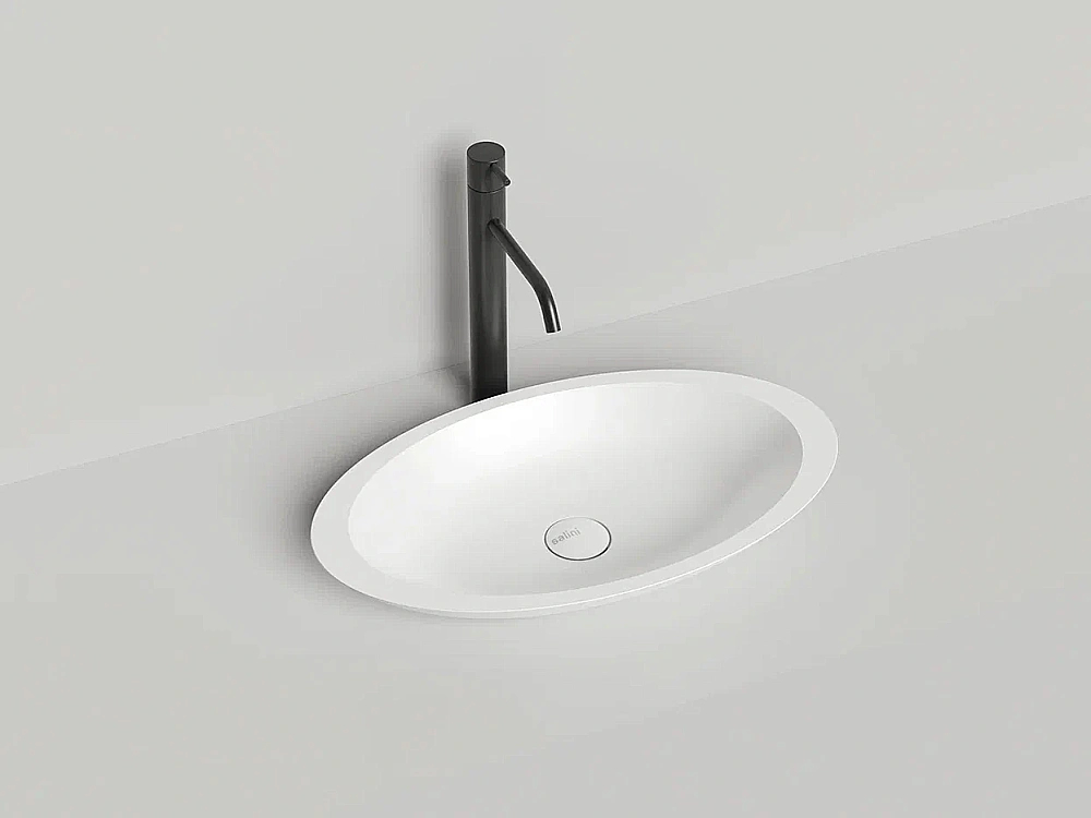 Раковина накладная Salini Callista 02 1101202SM 57,5 из искусственного камня S-Stone, белая матовая