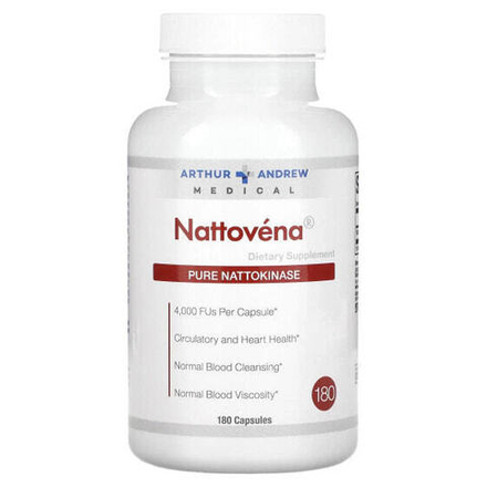Для пищеварительной системы Arthur Andrew Medical, Nattovena, очищенная наттокиназа, 180 капсул