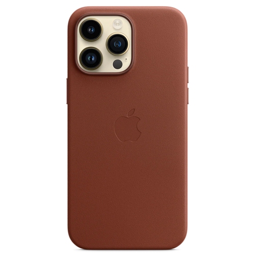 Кожаный чехол с поддержкой MagSafe Apple Leather Case для iPhone 14 Pro Max, Umber (Умбра)