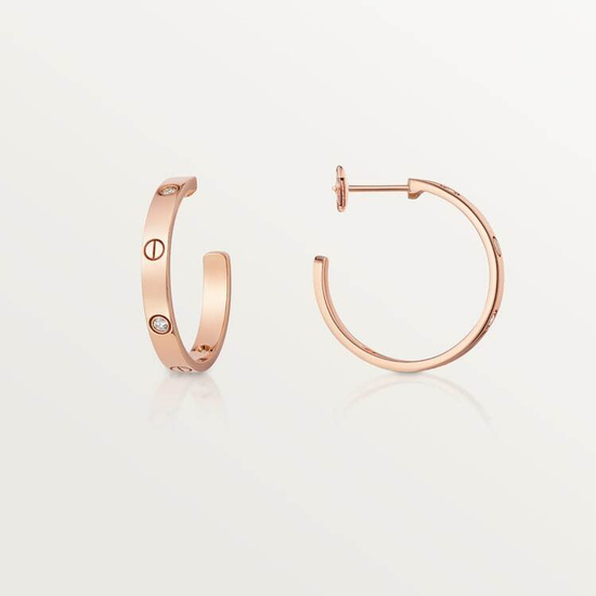 Cartier LOVE hoop earrings, medium model, 6 diamonds