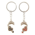 Брелок 2в1 "Знаки на сердце" (Цвет: серебряный)