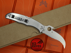 Нож Spyderco Matriarch 2 Stainless Steel - рукоять сталь, вейв, клинок серрейтор