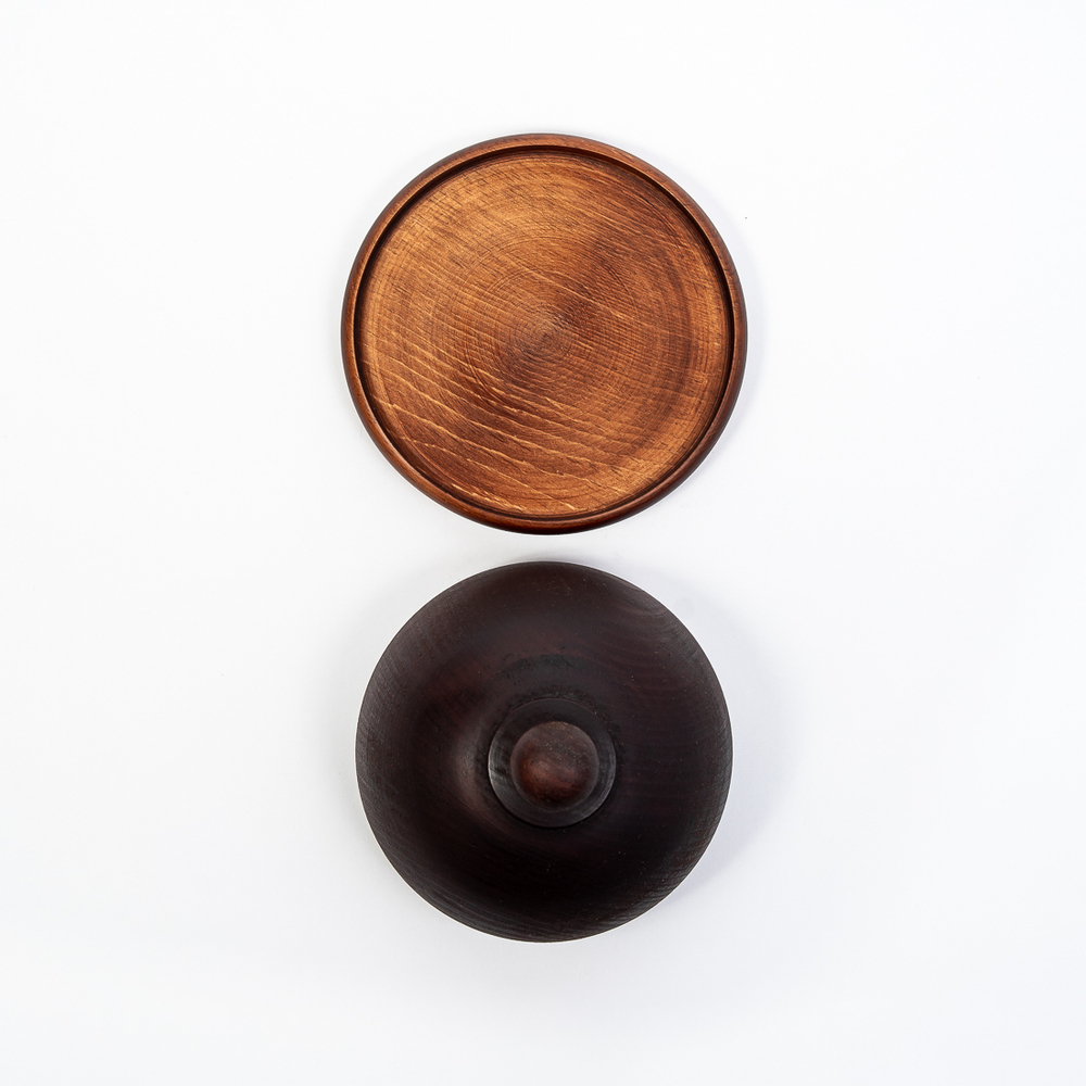 Масленка из дерева Сибирский Кедр для сливочного масла. MS3