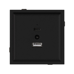 Механизм USB розетки SCT-TENDO-MUAC-SFPL-BK (5V, 3A, QC3) (Arlight, -) 054536