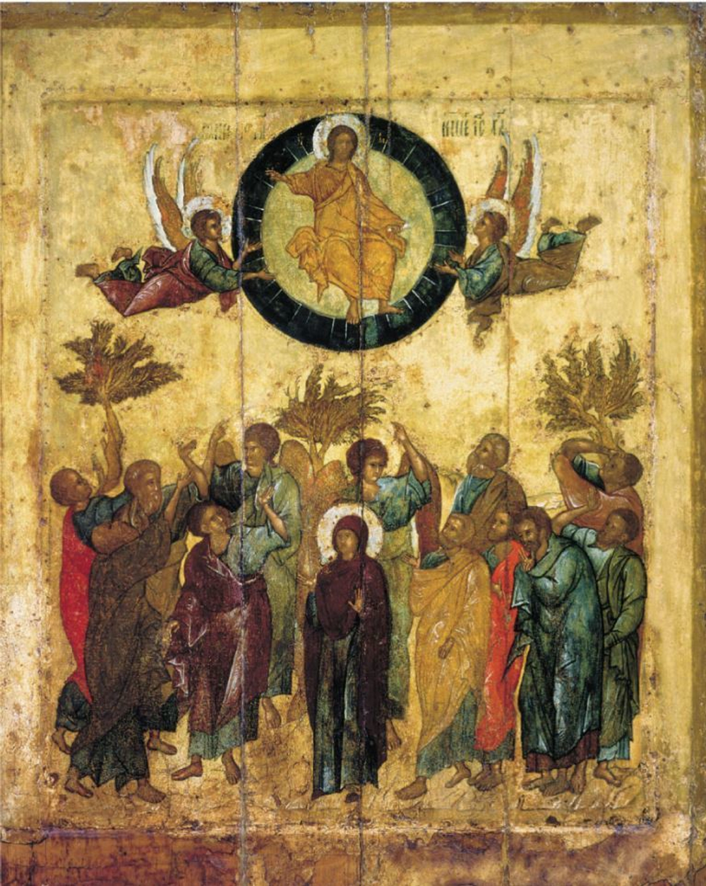 Икона Вознесение Господне на дереве на левкасе мастерская Иконный Дом