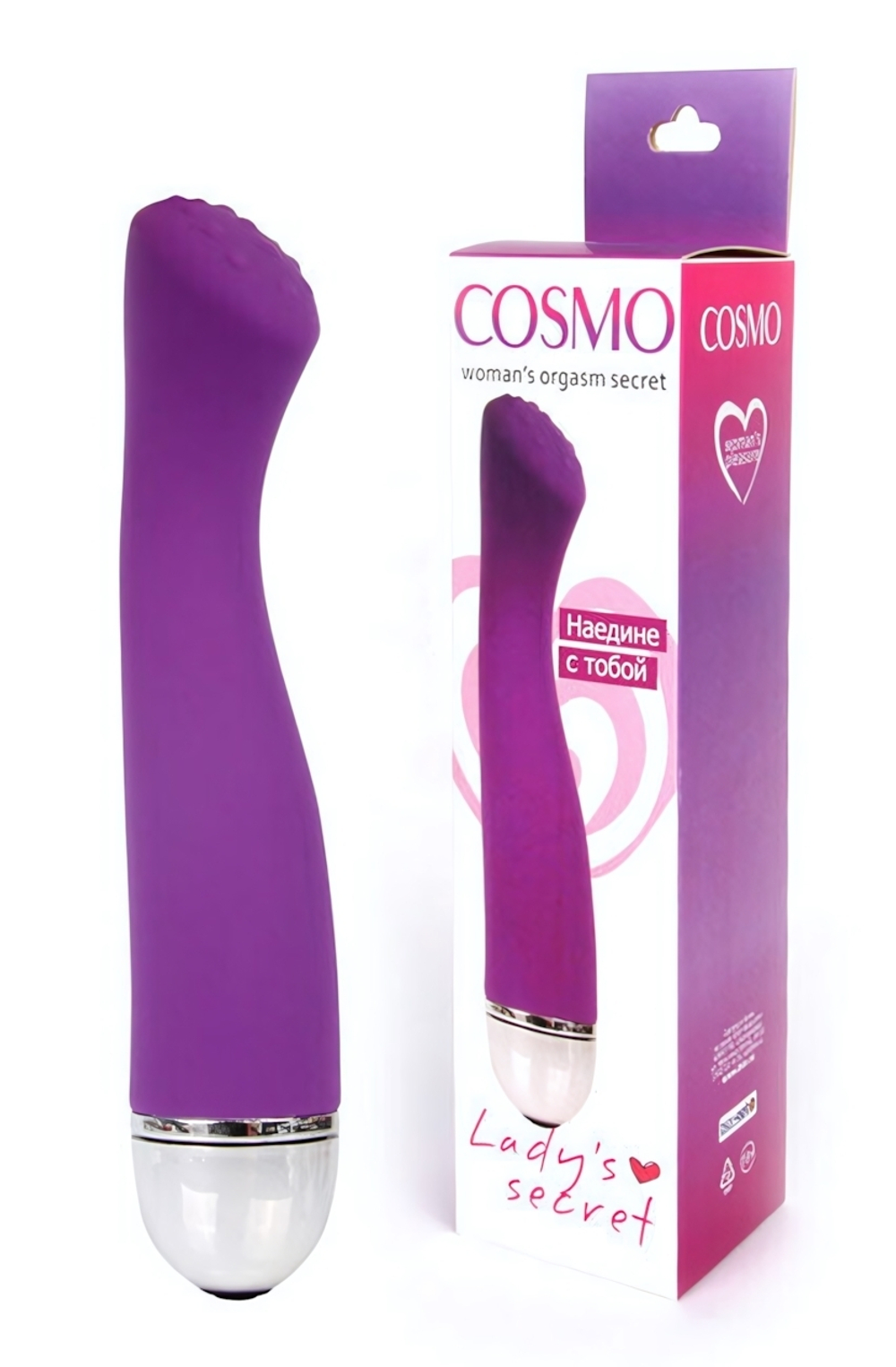 Вибромассажер с пупырышками на головке Cosmo Lady's Dream (20 режимов,15 см ) (Цвет: фиолетовый)