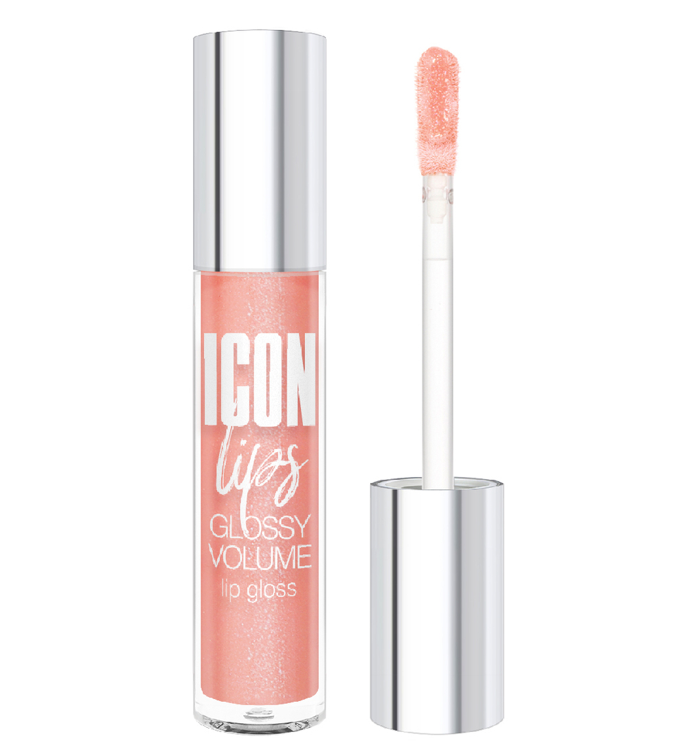 LuxVisage Блеск для губ с эффектом объёма Icon Lips Тон 502 Creamy Peach 3,4 мл