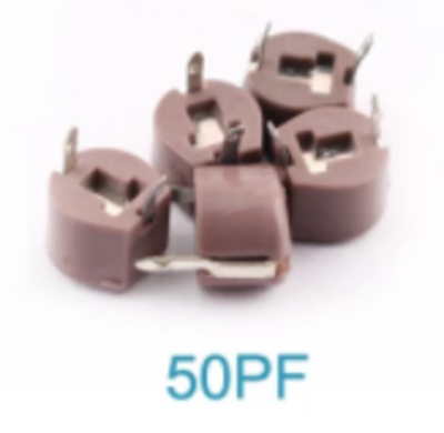 Конденсатор подстроечный импорт  dip 50 пФ