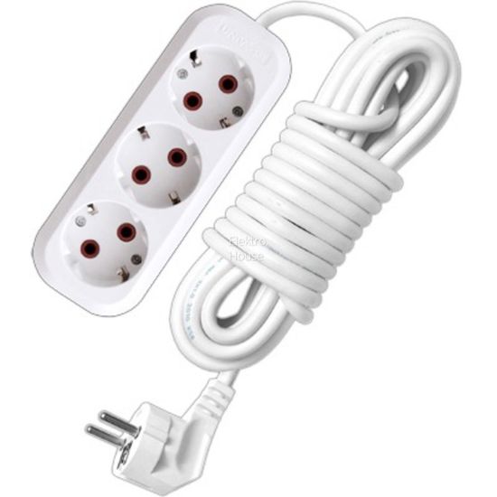 Удлинитель Универсал ЛЮКС У10-554 ПВС 3*0,75 3гн.5м.з/к