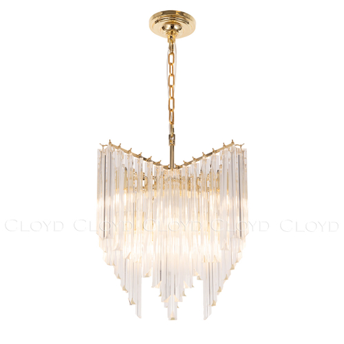 Люстра Cloyd NIBELUNG C8 / Ø60 см - золото - прозрач. стекло (арт.10753)