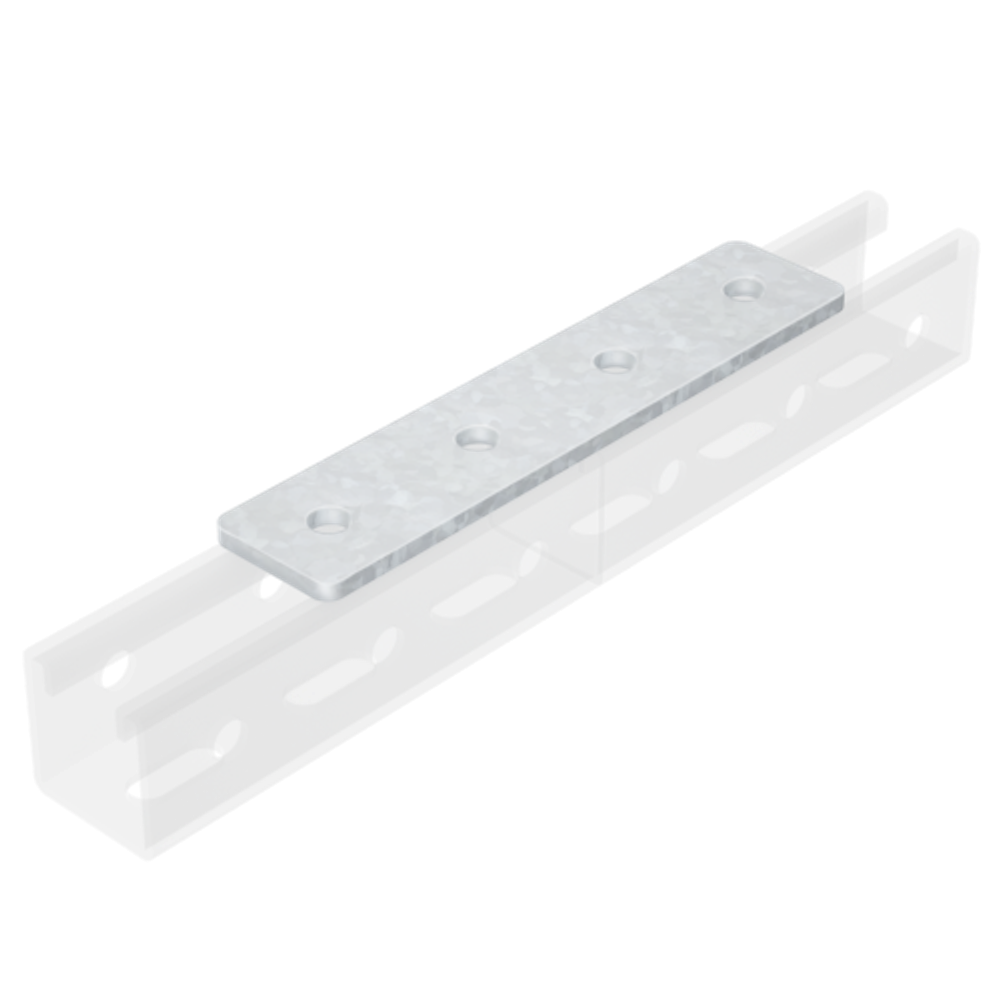 Пластина соединительная, длина 190 мм, 4отв., нержавеющая сталь AISI 304