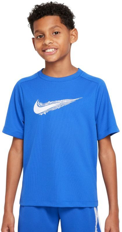 Футболка для мальчика теннисная Nike Boys Multi Dri-FIT Short-Sleeve Top - game royal/white