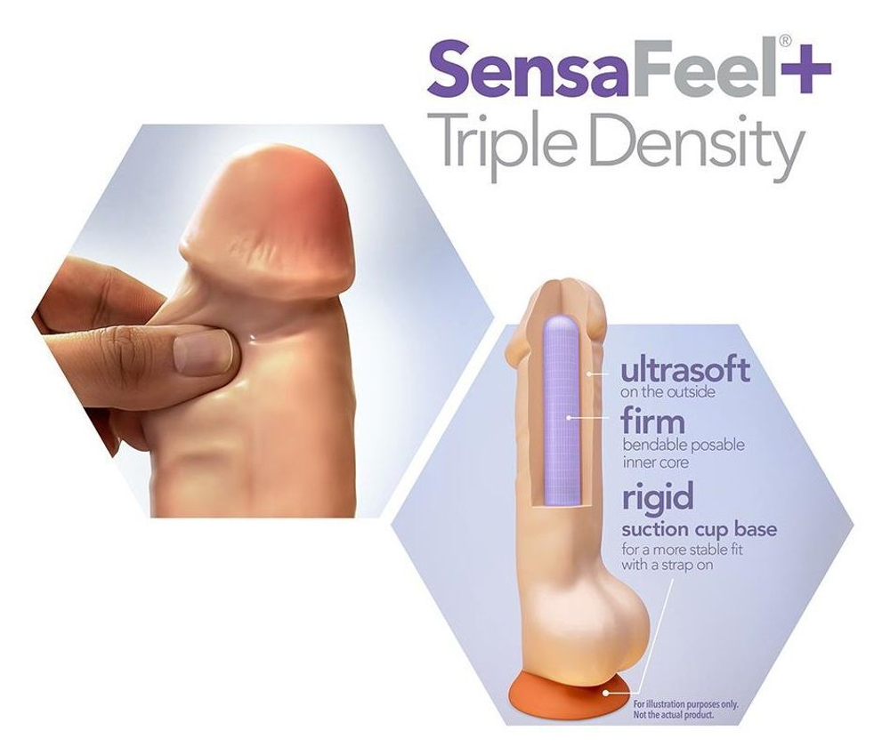 Телесный фаллоимитатор-реалистик 6 Inch Posable Dildo - 16,5 см. (Цвет: телесный)