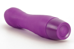 Сиреневый вибромассажер с имитацией шнуровки