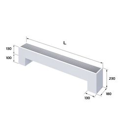 Конвектор напольный Royal Thermo STEP-130/180/1000-2-N-WT-LG-NA