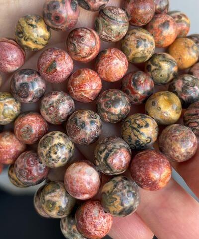 17-10 Яшма "леопардовая" шар 10мм, 38см